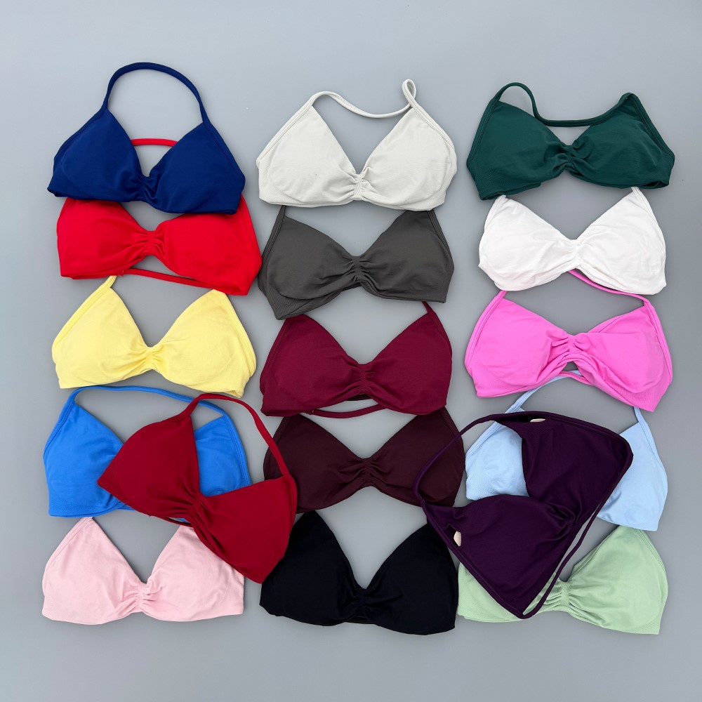 Yoga Mat For Fitness - Strappy Bra Gym Top Women High