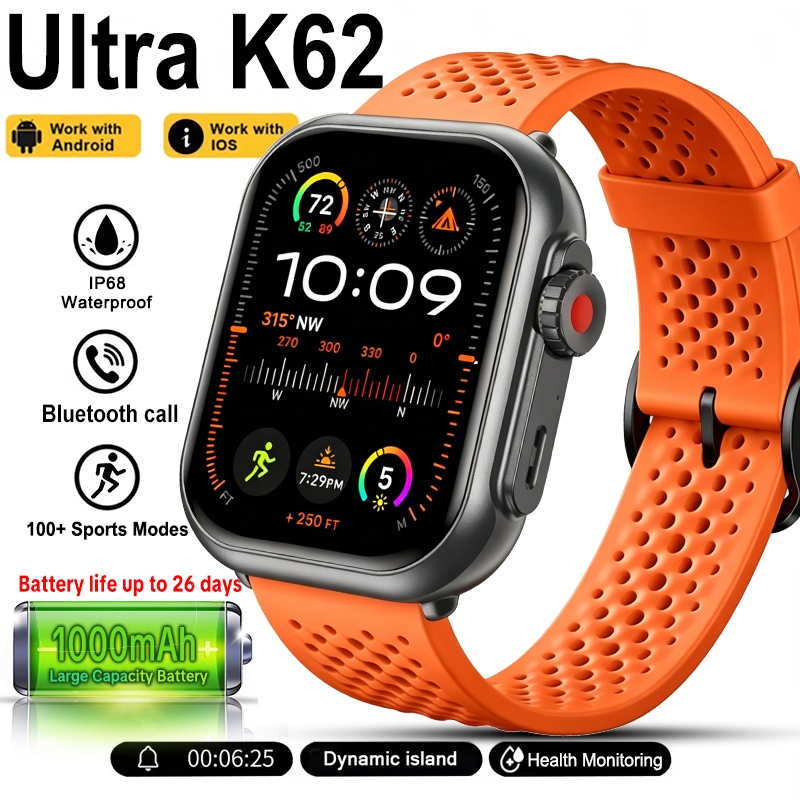 Wrist Wraps Fitness - New Watch Ultra K62 Smartwatch Men