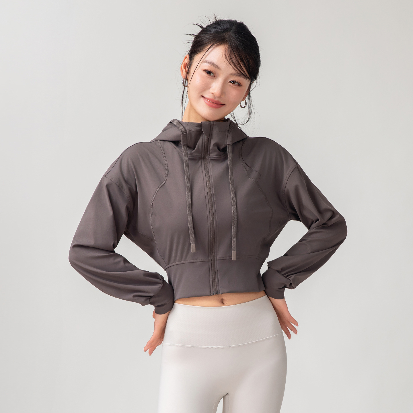 Yoga & Fitness With Faye The Well Being Studio Abbots Langley - Women's Solid Color Casual Stand Collar