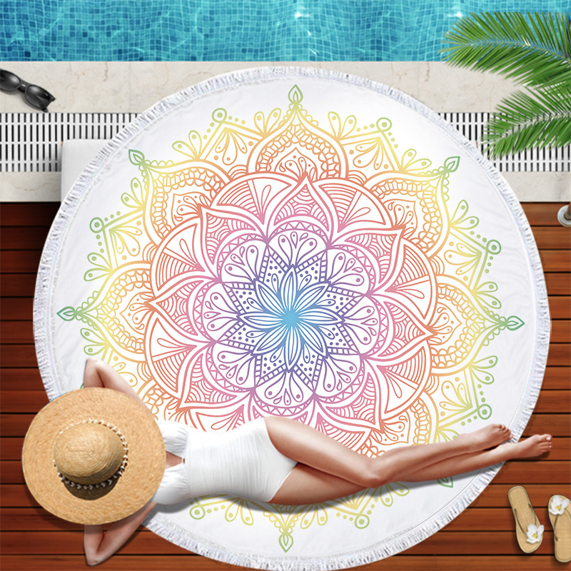 Yoga & Fitness With Faye The Well Being Studio Abbots Langley - Bohemian Round Beach Towel Microfiber Water-absorbent