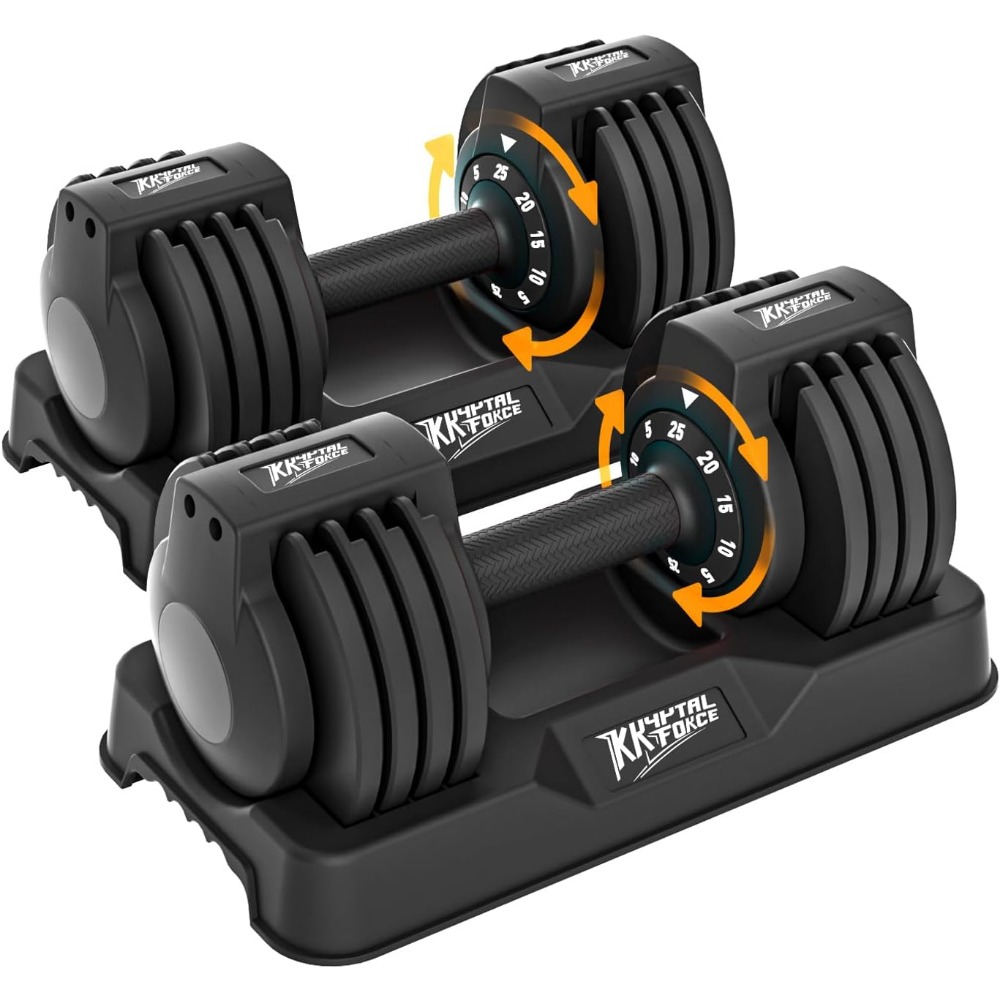 Adjustable Dumbbells - Adjustable Dumbbell Set, 50lbs of 2