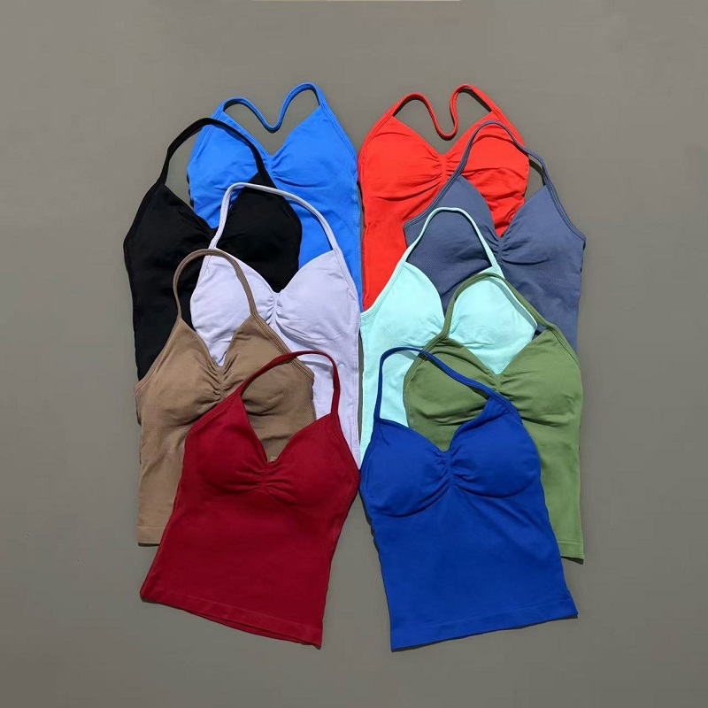 Yoga Mat For Fitness - Gym Sports Tops Women Seamless Yoga