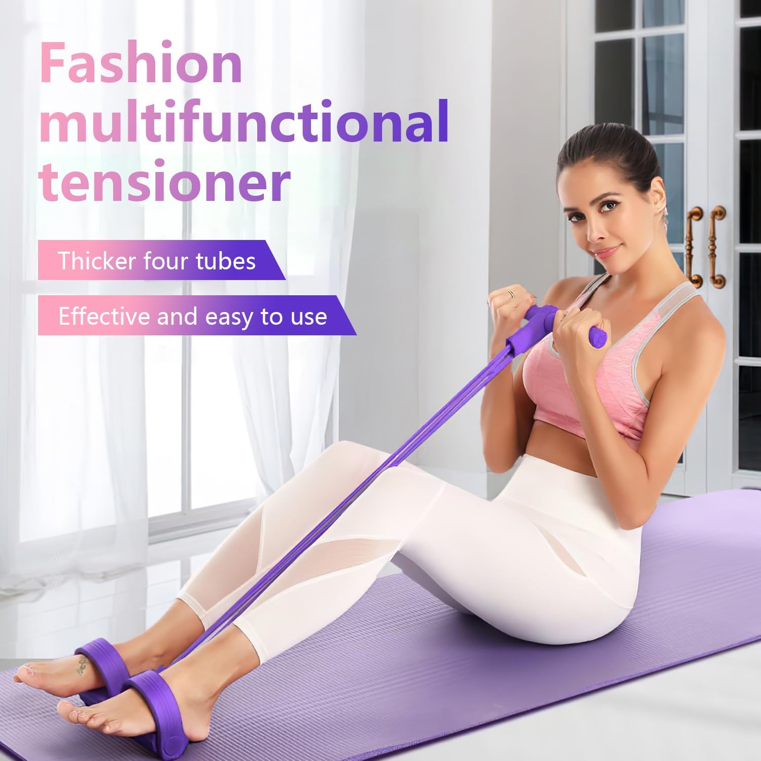 Fitness Resistance Bands-4 Tub - Yoga Pedal Puller Fitness Equipment recension och pris