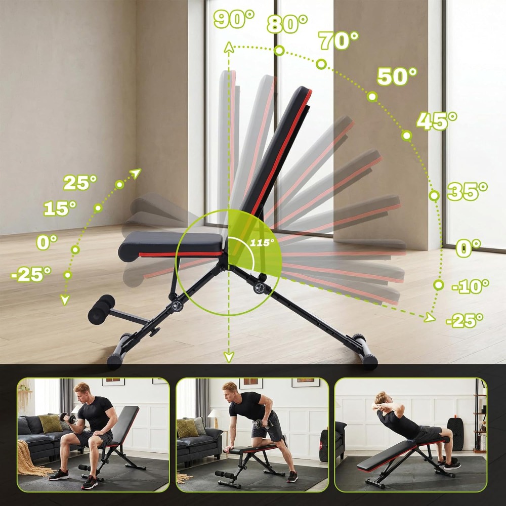 Adjustable Weight Bench for Fu - Adjustable Dumbbells recension och pris