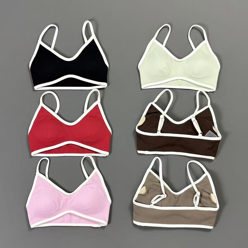 Women Contrastline Yoga Bra V  - Yoga Mat For Fitness recension och pris