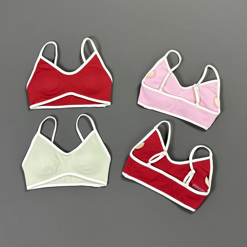 Women Contrastline Yoga Bra V  - Yoga Mat For Fitness recension och pris