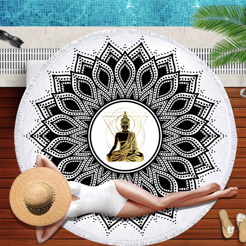 Bohemian Round Beach Towel Mic - Yoga & Fitness With Faye The Well Being Studio Abbots Langley recension och pris