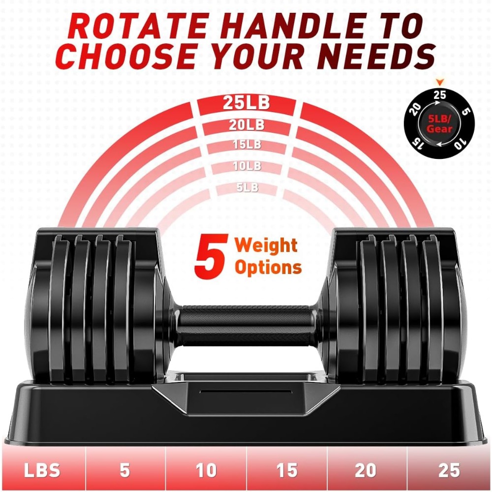 Adjustable Dumbbell Set, 50lbs - Adjustable Dumbbells recension och pris