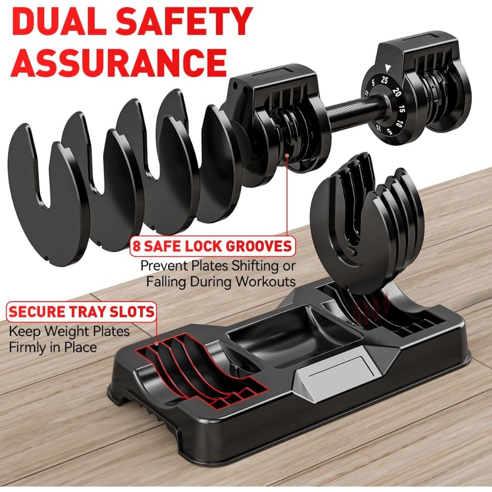 Adjustable Dumbbell Set, 50lbs - Adjustable Dumbbells recension och pris