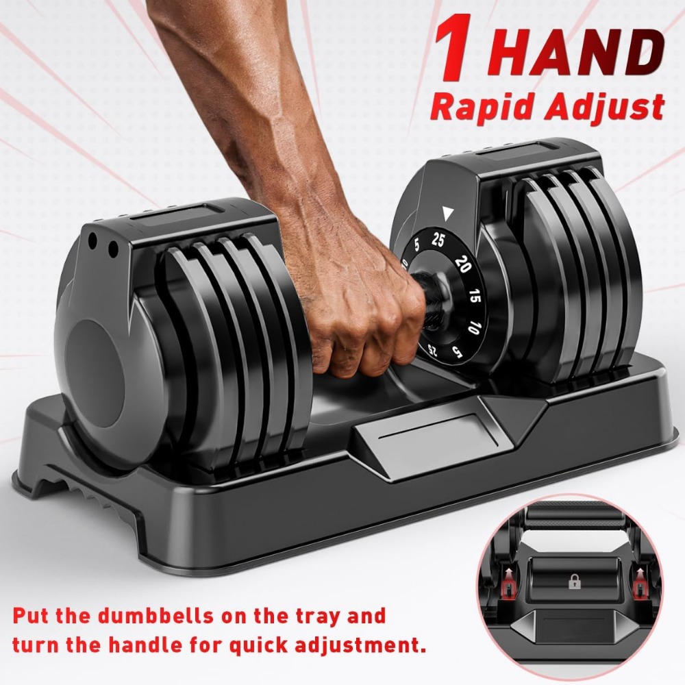 Adjustable Dumbbell Set, 50lbs - Adjustable Dumbbells recension och pris