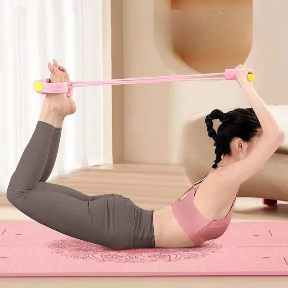 6-Tube Resistance Bands Fitnes - Yoga Pedal Puller Fitness Equipment recension och pris