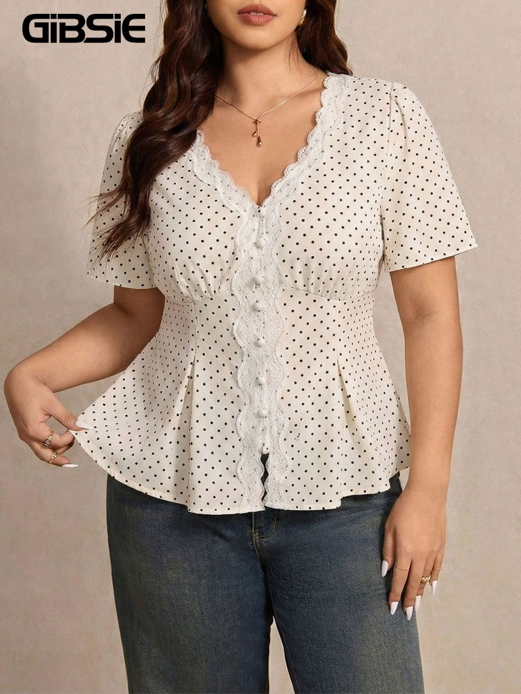 GIBSIE Plus Size Polka Dot Con - Waist Trainer Women recension och pris