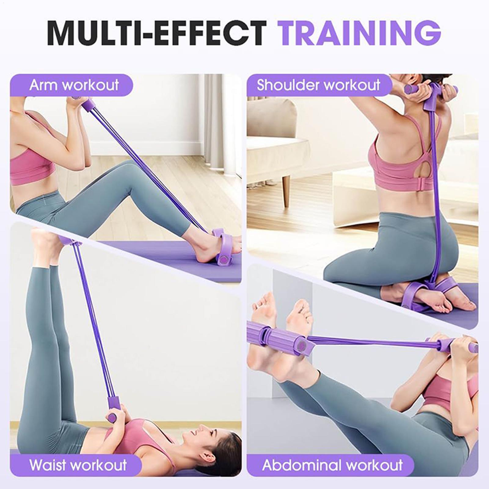 Resistance Bands 4-Tube Yoga P - Yoga Pedal Puller Fitness Equipment recension och pris