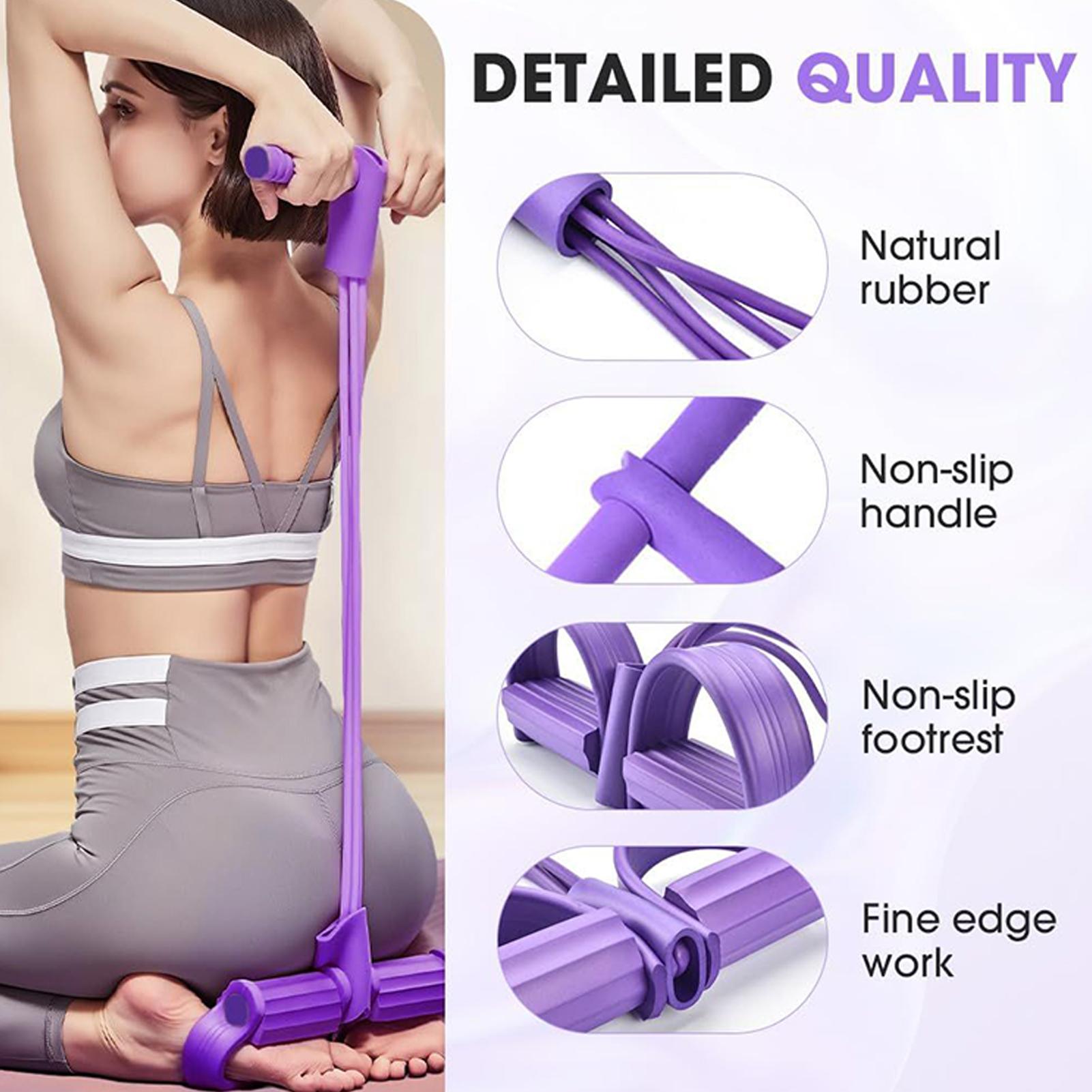 Resistance Bands 4-Tube Yoga P - Yoga Pedal Puller Fitness Equipment recension och pris