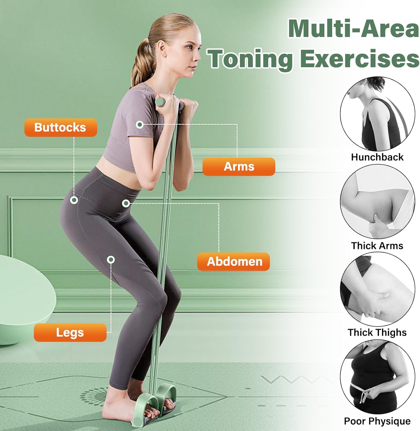 6 Tubes Natural Rubber Pedal R - Yoga Pedal Puller Fitness Equipment recension och pris