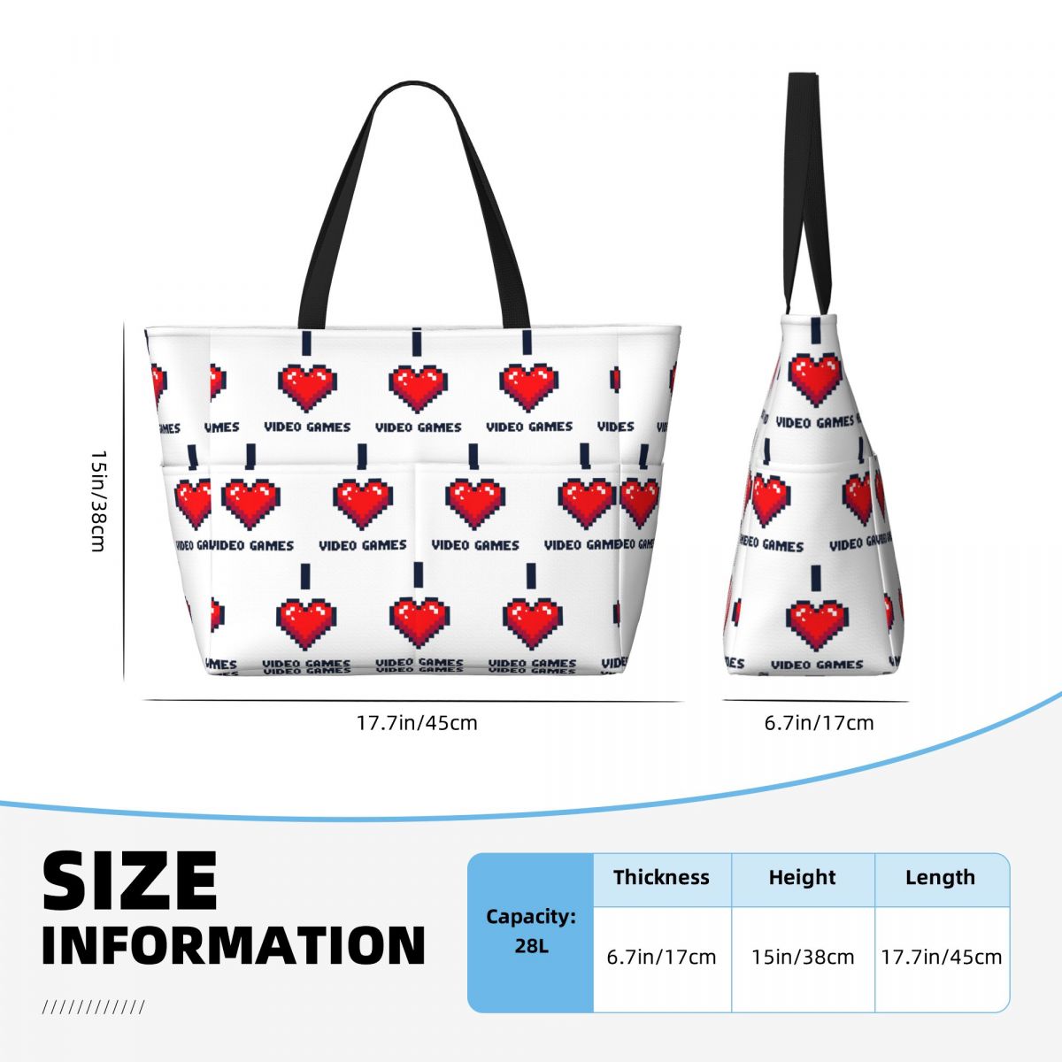 I Heart Video Games Beach Tote - Yoga Fitness Videos Free recension och pris